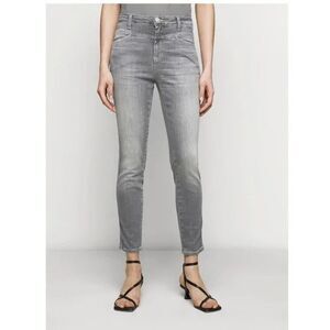 28 Closed High-Rise The Pusher 80s Vibe Front Yolk Skinny Gray